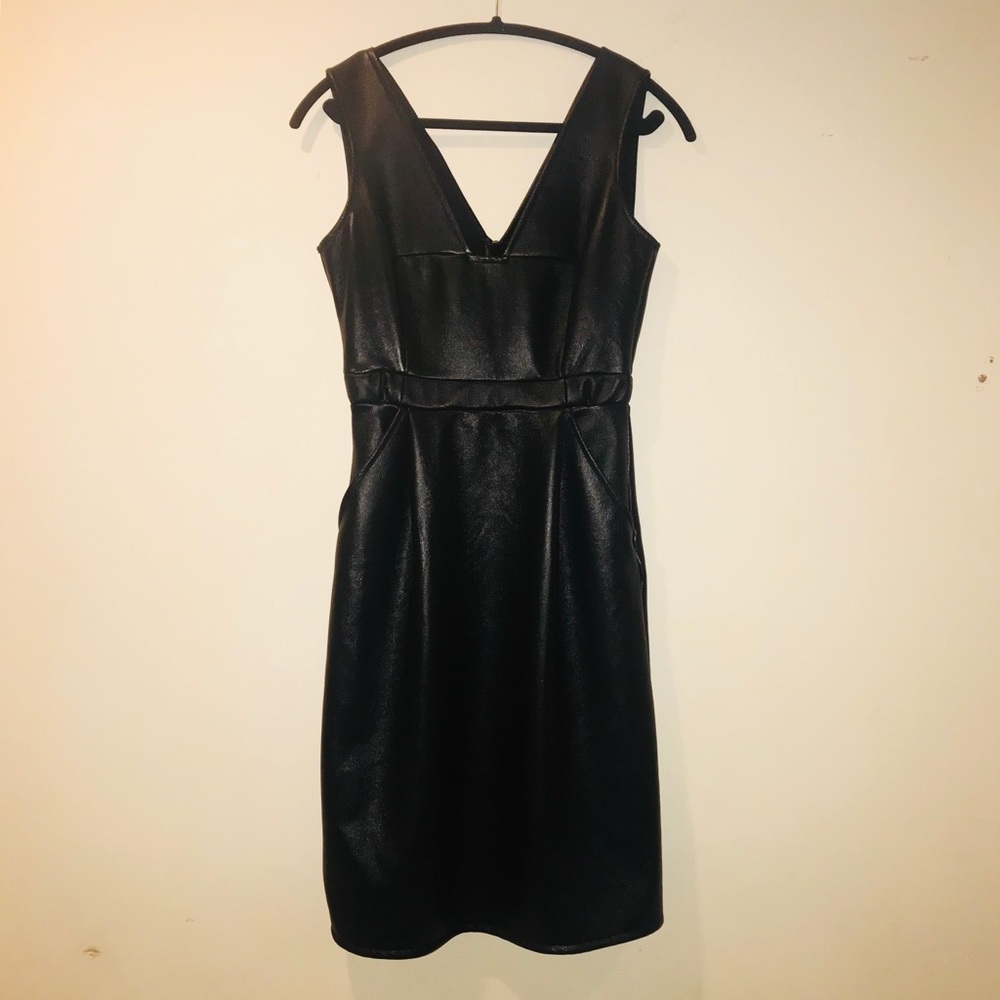 Faux Leather Dress
